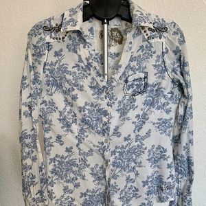 Guess Inc./100% Cotton Floral Western Blouse